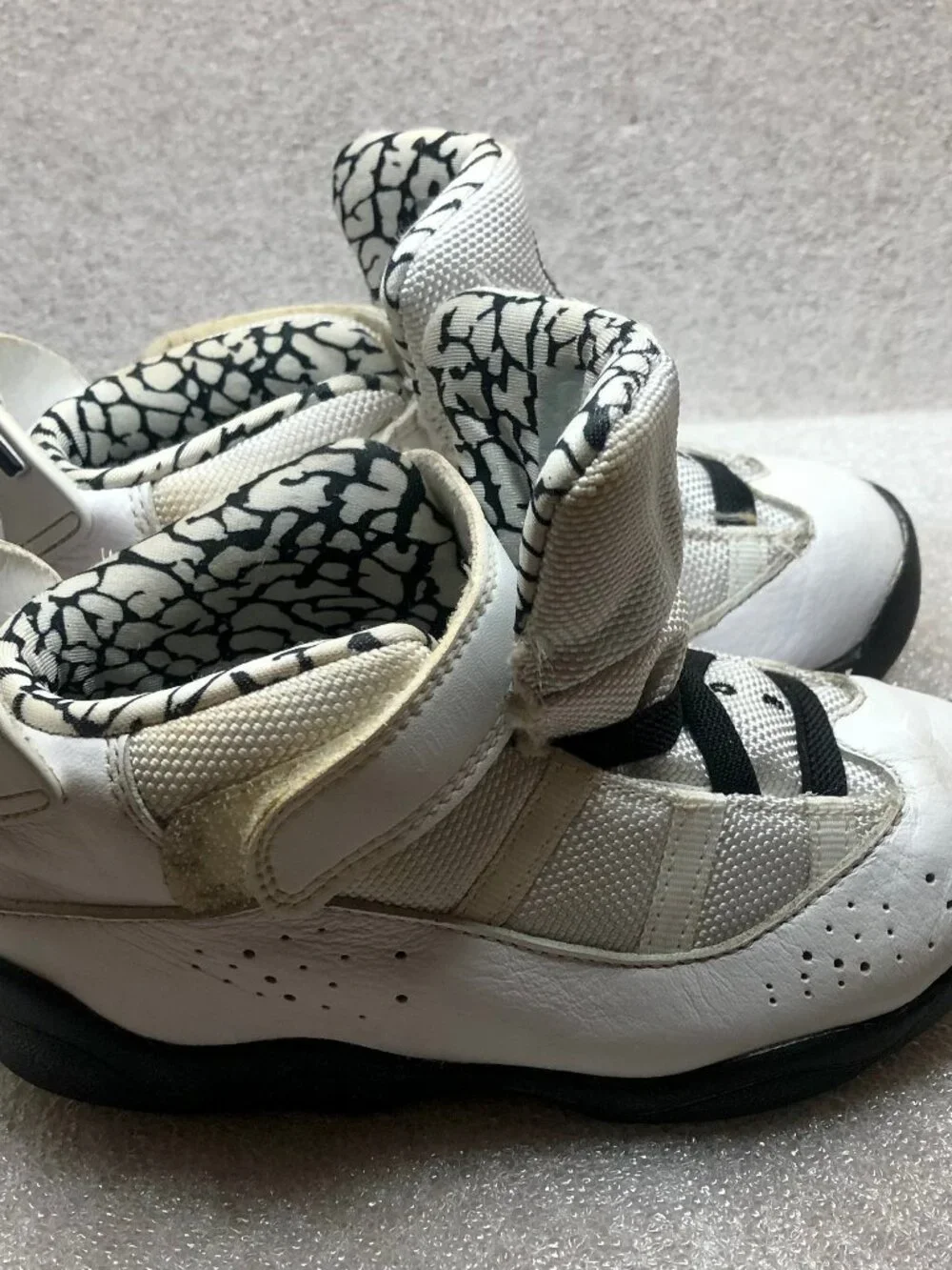 Nike Air Jordan 6 Rings TD Shoes White Black 323420-107 Toddler Infant Size 10C